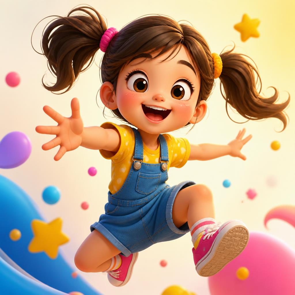 Energetic Little Girl